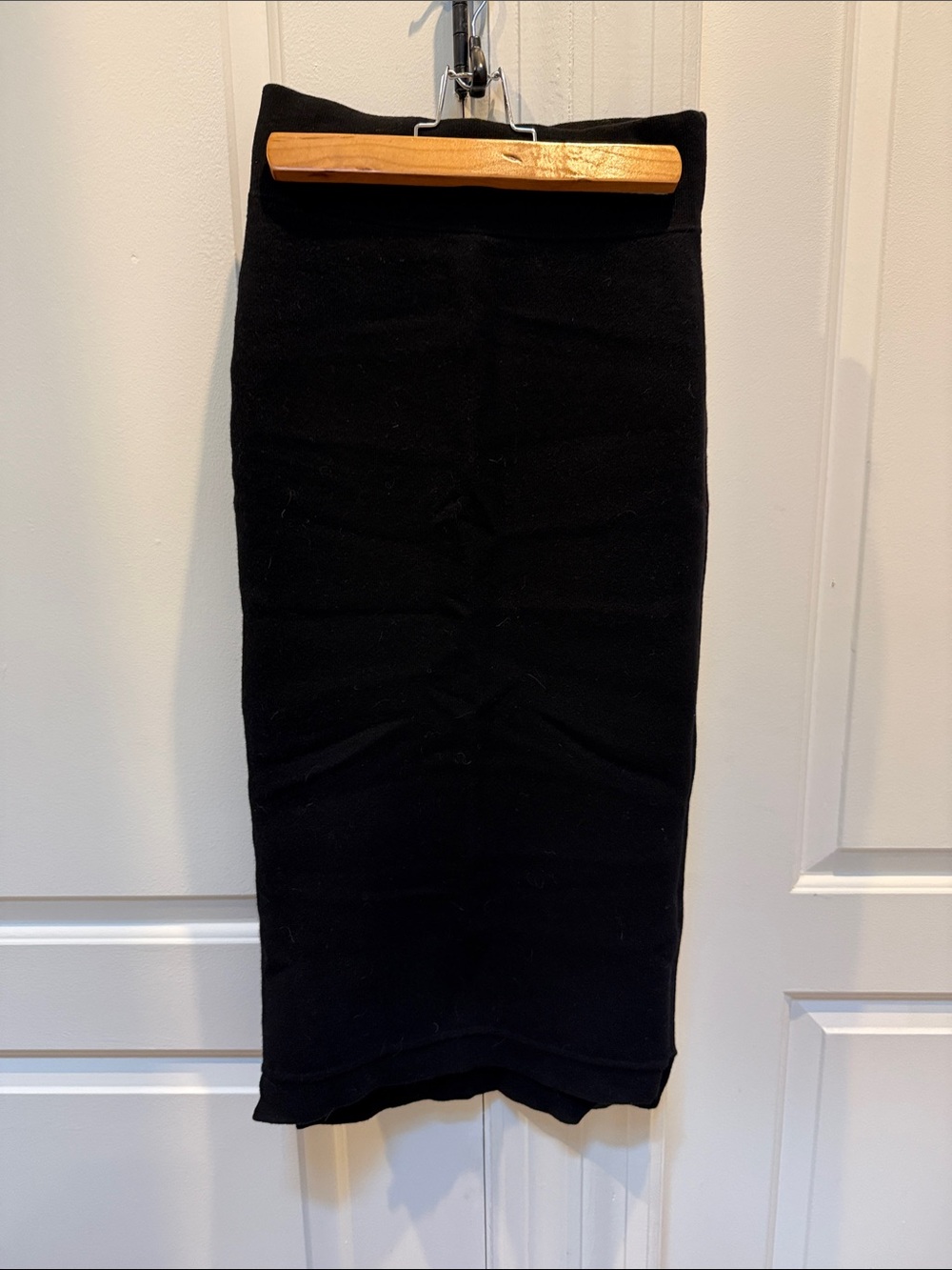 Wilfred Black Knit Pencil Midi Skirt